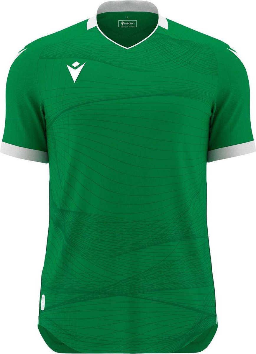 Macron Wyvern Eco Shirt Korte Mouw Heren - Groen / Wit | Maat: M