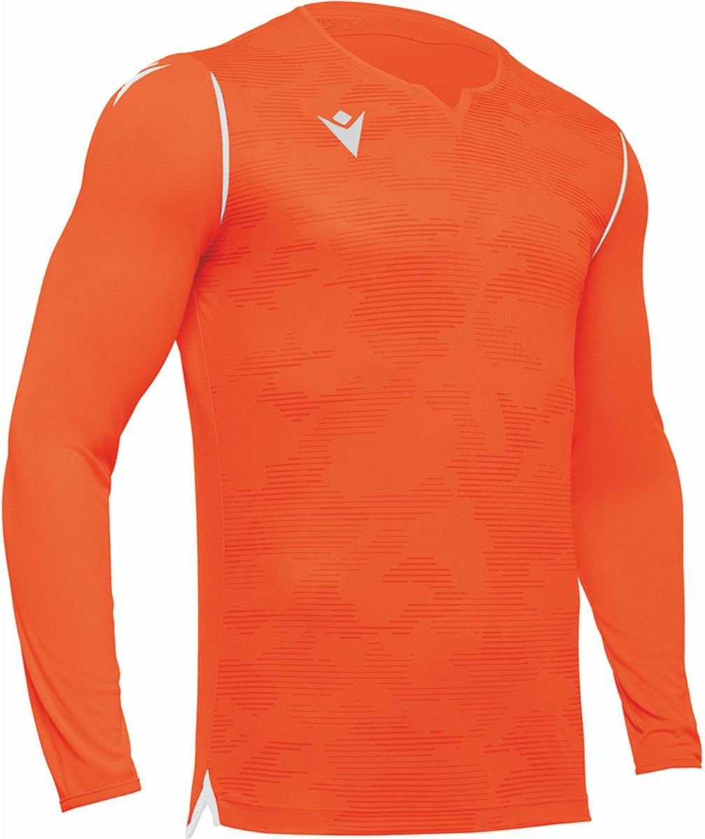 Macron Ares Keepershirt Lange Mouw Kinderen - Oranje / Wit | Maat: 7-8 Y