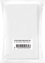 2x Universeel Micro / Hygiëne filter voor Stofzuiger 200x125mm - O.a. geschikt voor Miele, Siemens, Philips, Bosch, Siemens, AEG, Electrolux etc.