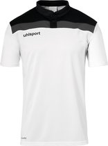 Uhlsport Offense 23 Polo Heren - Wit / Zwart / Antraciet | Maat: XL