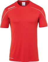 Uhlsport Stream 22 Shirt Korte Mouw Kinderen - Rood / Wit | Maat: 116
