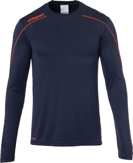 Uhlsport Stream 22 Voetbalshirt Lange Mouw Heren - Marine / Fluorood | Maat: 3XL