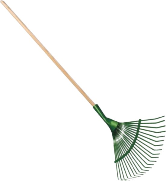 Synx Tools Gazonhark Groen Bladhark Hark - 22 tanden - Groen - Verzinkt - Harken / Bodembewerkers - Tuinsetjes hark met steel - 150 cm steel van Synx Tools — afbeelding 5