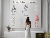 Vrouw11 - Silhouette - Metaalkunst - Blauw - 90 cm- Line Art Decoratie - Muur Decoratie- Cadeau voor Vrouw- Inclusief ophangsysteem