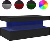 Salontafel met LED-verlichting 50x50x40 cm sonoma eiken