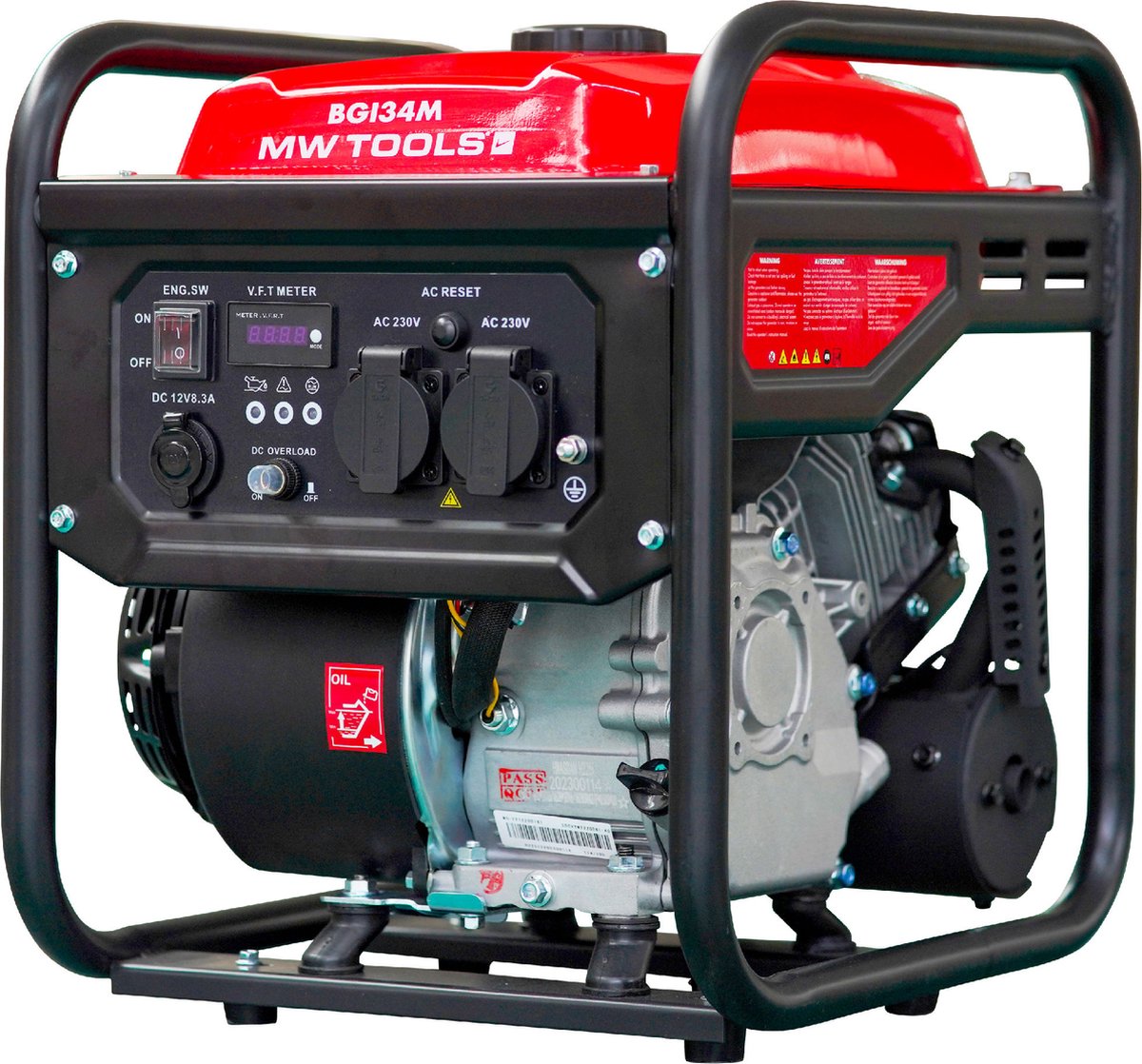 Benzine inverter generator 3,5 kW 230 V MW Tools BGI34M