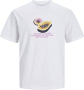 Jack & Jones T-shirt Jortampa Aop Branding Tee Ss C.n Sn 12252173 Bright White Mannen Maat - L