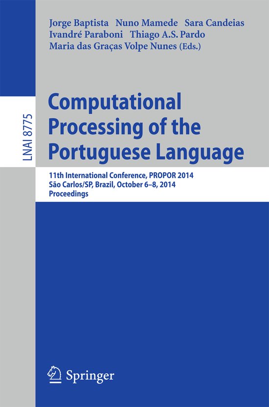 Computational Processing of the Portuguese Language - cover