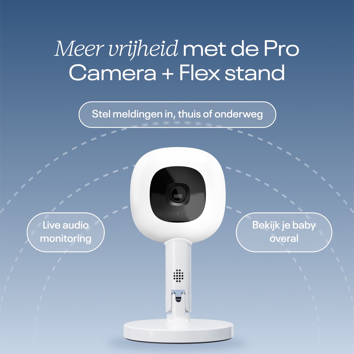 Nanit Pro Camera Babyfoon met Huildetectie en Flex Standaard - afbeelding 3
