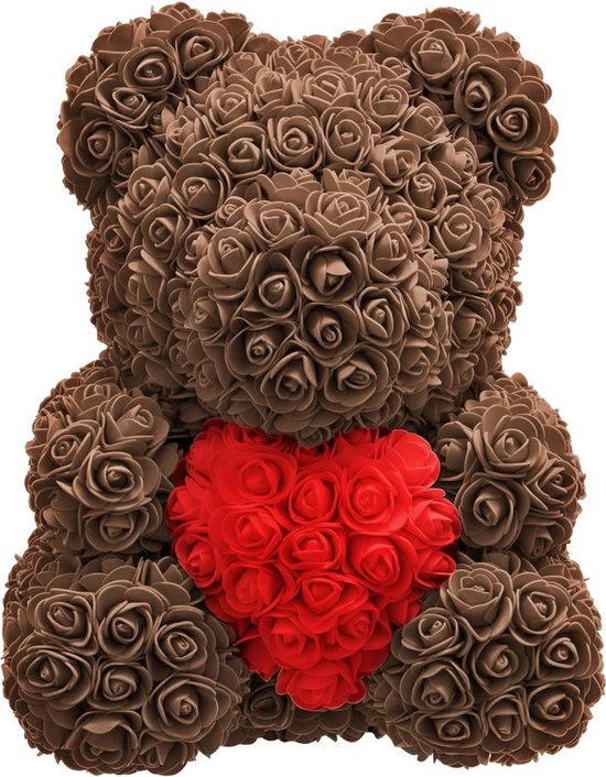 Luxe Rozenbeer - Bruin - 40 CM - Rose Bear - Rose Teddy - Valentijn - Moederdag - Rozen Teddy Beer
