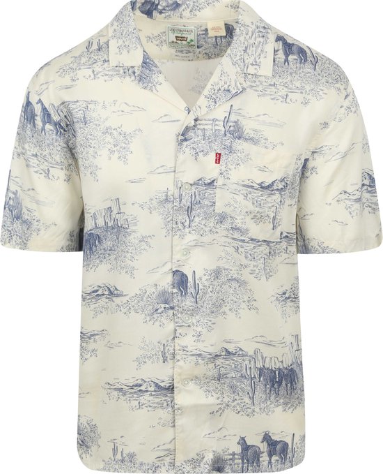 Levi's - Overhemd Short Sleeve Off-white Sunset Vintage - Heren - Maat S - Regular-fit