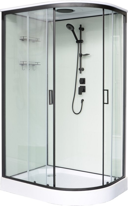 Douchecabine 75 x 75 van PVC model aquarium met centrale opening