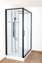 Cabine de douche complète Sanifun Iyanthé 1150 x 850 kit-libre droit
