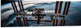 Dibond - Ruimte - Planeet - Aarde - 150x50 cm Foto op Aluminium (Met Ophangsysteem)