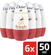 Dove Go Fresh - Déodorant - Roller -on - Parfum Apple & Thé White - 6 x 50 ml
