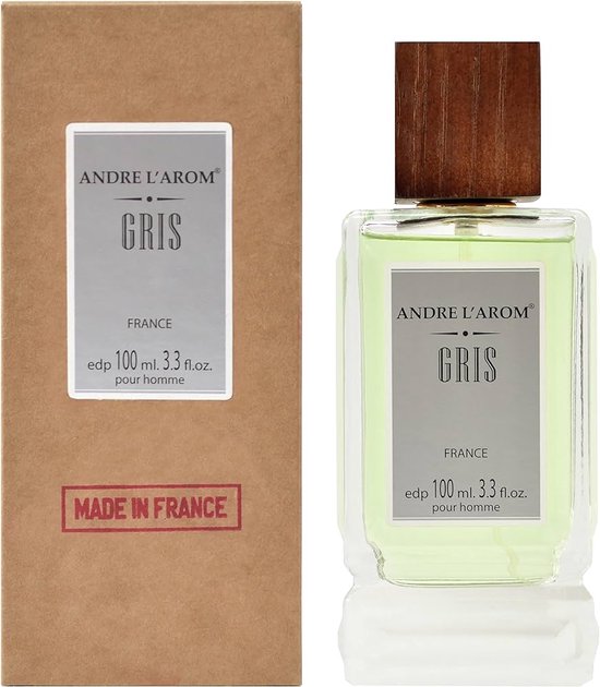 Luxe Franse Eau de Parfum - Gris - een heerlijke warme zachte geur - met Bergamot, Nootmuskaat en Amber - met gratis Broekzak verstuiver.