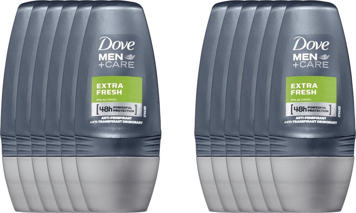 Goedkoopste Dove Deo Roller Extra Fresh - Voordelverpakking 12 x 50 ml