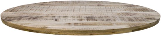 Ovaal tafelblad Portland - 200x100x5 cm - Naturel/bruin - Mangohout