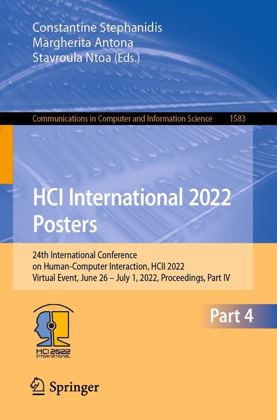 Springer Nature Proceedings Computer Science 4 - HCI Interna ... - cover