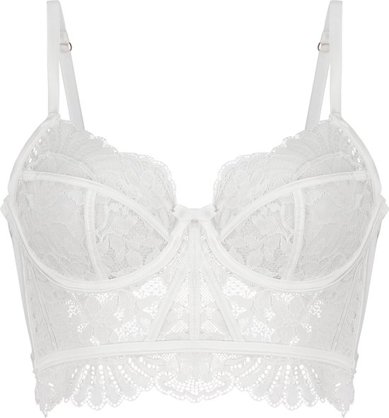 Hunkemöller Niet-voorgevormde longline beugel bh Jamie Wit B80