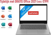 Lenovo 14 inch laptop - Ryzen 3 - 4GB RAM -128GB SSD - Tijdelijk met GRATIS Office 2021 t.w.v. €199 (verloopt niet, geen abonnement)