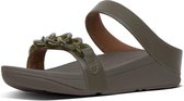 FitFlop™ Fino™ Tortoiseshell Chain Slide Avocado - Maat 39