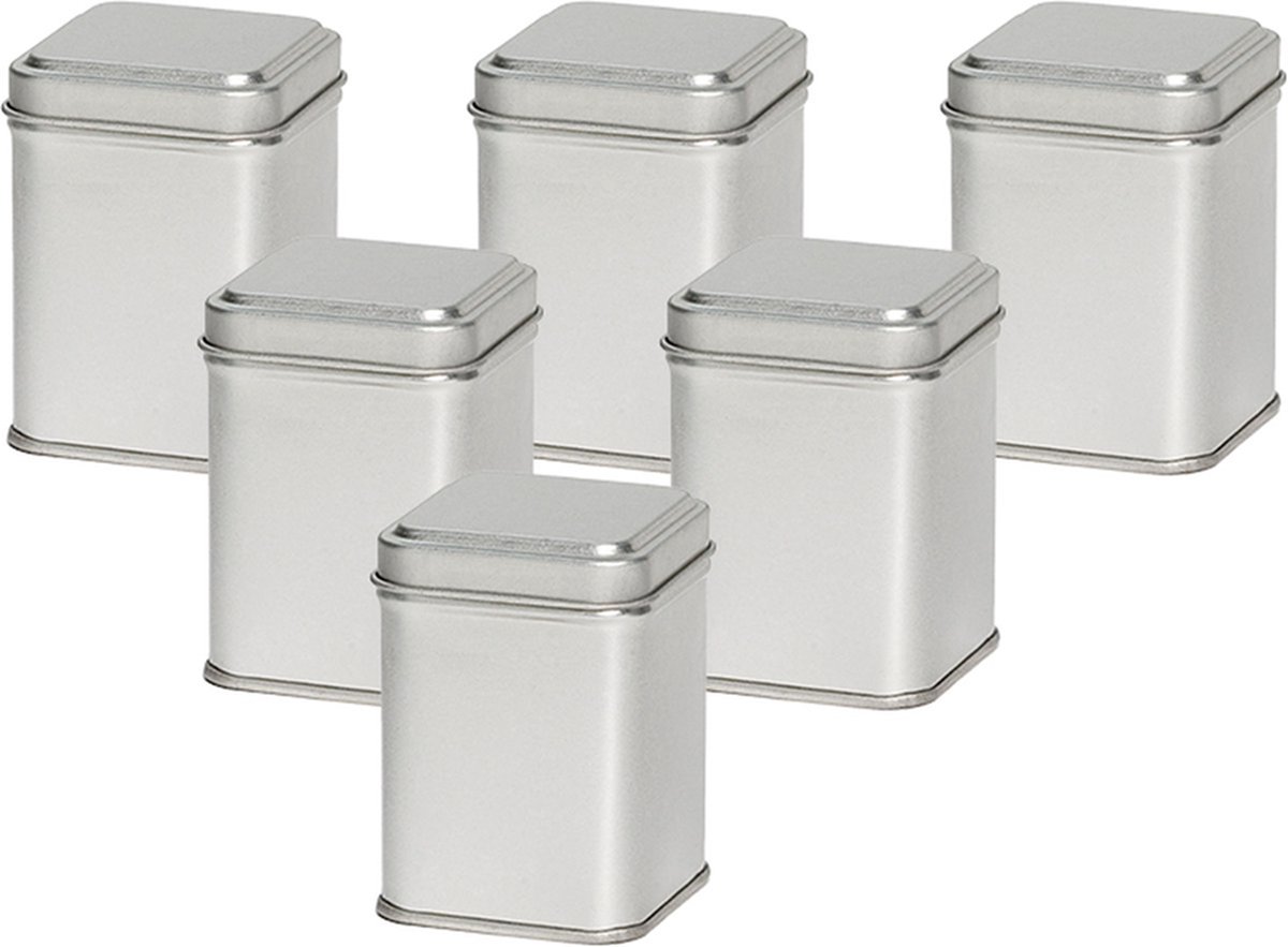 Kruidenblik met strooier zilver Kruidenblik met strooier zilver