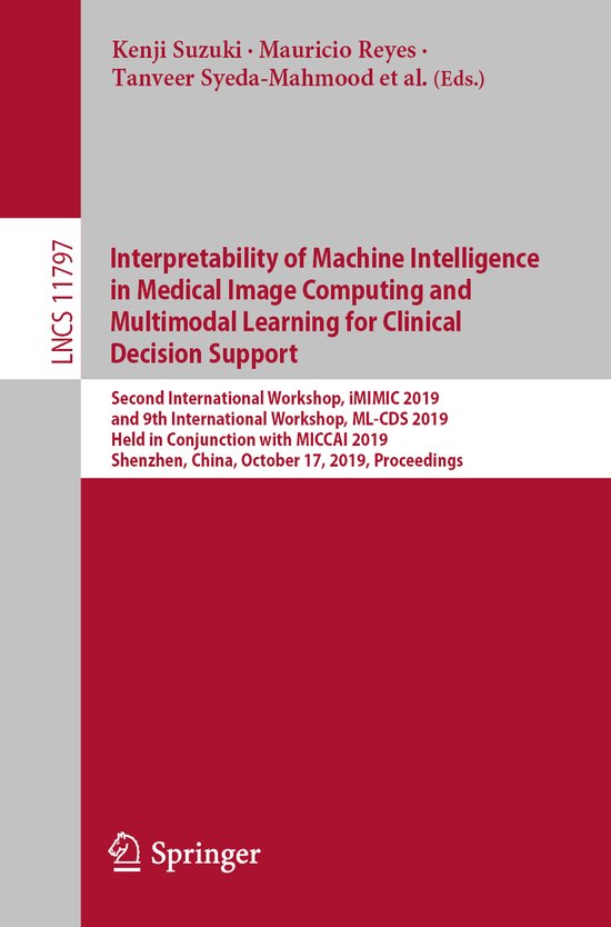Lecture Notes in Computer Science11797- Interpretability of  ... - cover