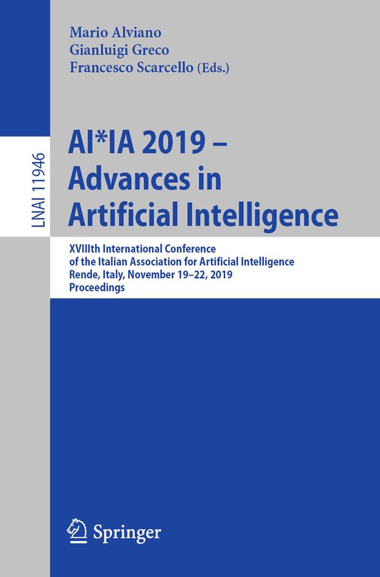Lecture Notes in Computer Science11946- AI*IA 2019 – Advan ... - cover