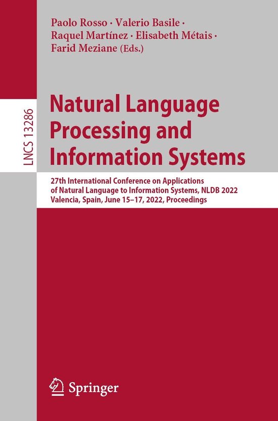 Springer Nature Proceedings Computer Science - Natural Langu ... - cover