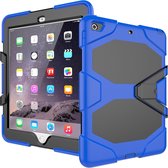 Tablet Hoes Geschikt voor: iPad Air 1 / iPad Air 2 / iPad 9.7 inch（2017/2018) Shockproof Proof Extreme Army Military Heavy Duty Kickstand Cover Case - blauw