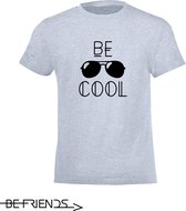 Be Friends T-Shirt - Be Cool - Kinderen - Licht blauw - Maat 6 jaar