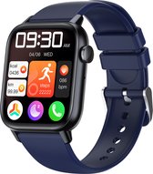Kiraal Health 5+ - Smartwatch - Dames & Heren - Stappenteller - Full Screen - Fitness Tracker - Activity Tracker - Smartwatch Android & IOS - Blauw