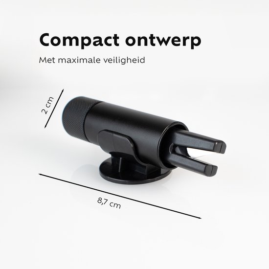 Veiligheidshamer - Gordelsnijder - Zelfklevende Houder - Incl. Testglas - Compact en Krachtig - van Saaf