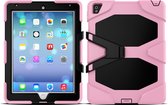 Tablet Hoes Geschikt voor: Apple iPad 2 / 3 / 4 - 9,7 inch Shockproof Proof Extreme Army Military Heavy Duty Kickstand Cover Case - Lichtroze