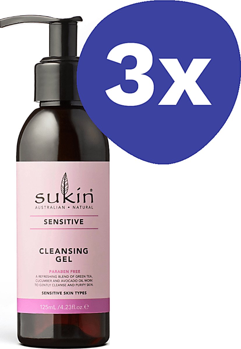 Goedkoopste Sukin Sensitive Cleansing Gel (3x 120ml