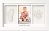 Baby handafdruk en voetafdrukset - gipsafdruk baby hand en voet voor pasgeborenen - handafdruk baby fotolijst ​- voetafdruk baby gipsafdrukset