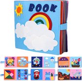 Saftiny® Montessori Busy Board Boek - Sensorisch Speelgoed - Motoriek leerboek - Vaardigheden en Cognitieve Ontwikkeling - 2 jaar en ouder - Quiet Book