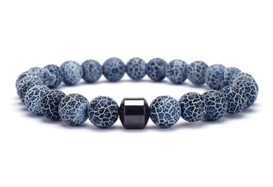 Foto: Tvr wares premium kralen armband 8mm frost blue maat m 19cm