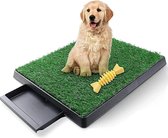 hondentoilet met kunstgras, puppytoilet, trainingsonderlegger voor honden, toilet met gras, indoor hondenpotje, potonderlegger voor kleine, middelgrote honden