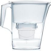 Liscia Waterfilterkan & 1 x 30 dagen Evolve+ filterpatroon - 25 liter inhoud voor reductie van microplastics, chloor, kalk en onzuiverheden (wit) waterfilter kraan