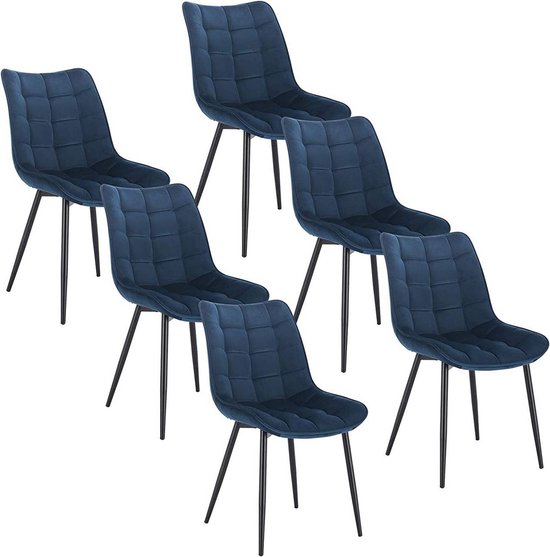 Rootz fluwelen eetkamerstoelen - comfortabele stoelen - stijlvolle zitplaatsen - luxe fluweel, ergonomisch ontwerp, duurzaam metalen frame - 46 cm x 40,5 cm
