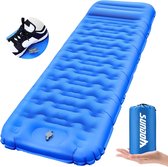 Isomat zelfopblaasbaar met voetdrukpomp - 12 cm dik - Ultralicht - Kleine verpakkingsmaat - Opblaasbare matras voor outdoor camping