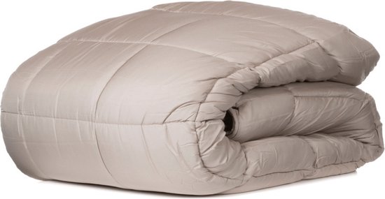 Zelesta® Comfort Uni Taupe 140x200cm - Dekbed zonder overtrek - 30 dagen proefslapen - Wasbaar hoesloos dekbed - Bedrukt dekbed - Dekbed met print - All Year Winterdekbed & Zomerdekbed