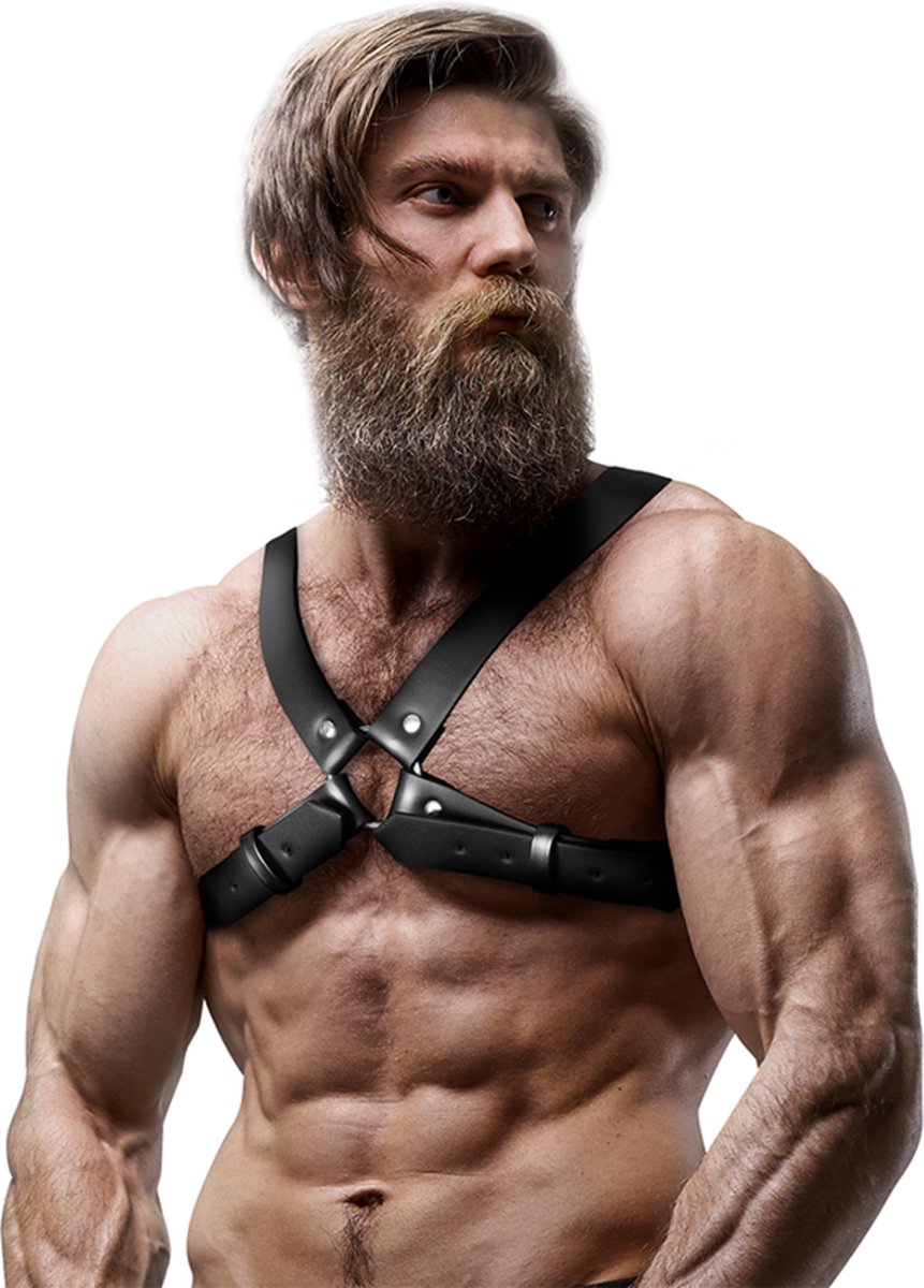 Goedkoopste FETISH SUBMISSIVE ATTITUDE - MEN'S ECO-LEATHER BULLDOG CHEST HARNESS SIZE M/L | MAN HARNAS | SEKSSPEELTJES VOOR MANNEN | SEX TOYS VOOR MAN
