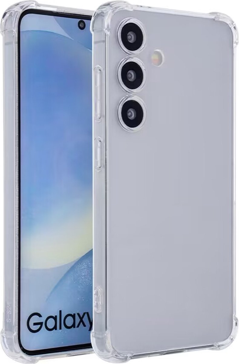 Samsung Galaxy S24 Hoesje - Transparant - Opstaande hoeken