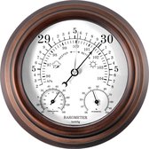 YONO Baromètre pour intérieur – Station météo Classique avec hygromètre et thermomètre – Aspect bois