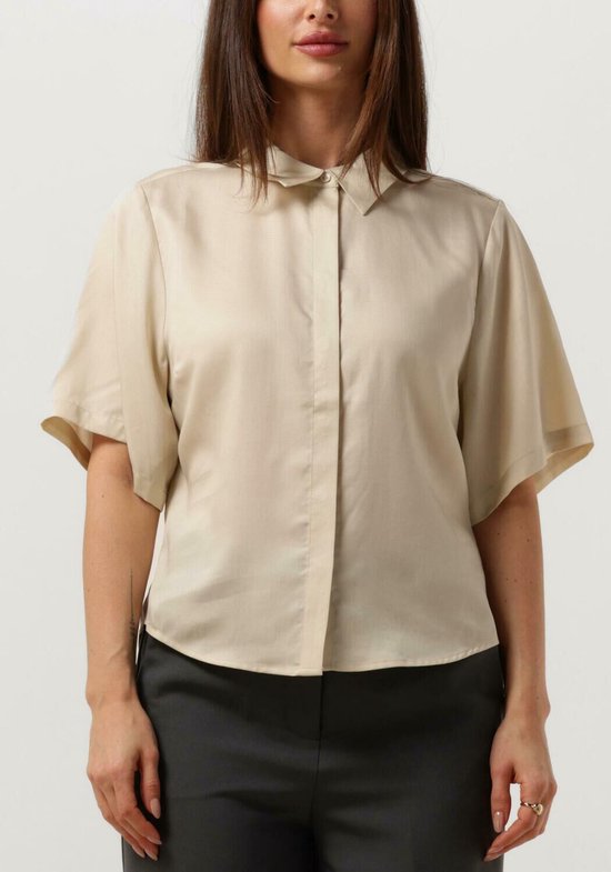 Another Label Dache Shirt S/s Dames - Jurken - Beige - Maat XS