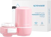 Ultrafiltersysteem voor huidverzorging waterfilter voor de kraan NSF-gecertificeerd vermindert chloor - roze (1 filter) met snelle levering waterfilter kraan
