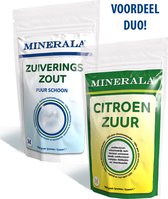 Duo-pack Zuiveringszout & Citroenzuur - 1000 gram – Minerala - 1000 gram Zuiveringszout & 1000 gram citroenzuur